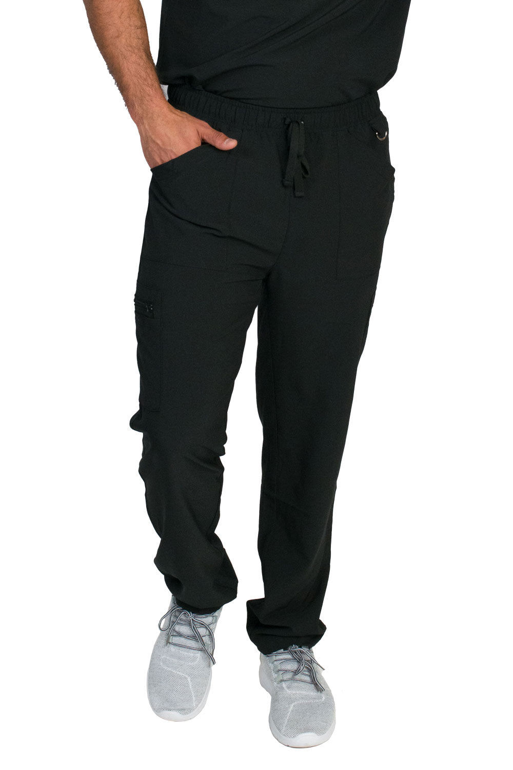 Medgear Caspian Men's Scrubs Set with 9-Pockets and Straight Leg Pants