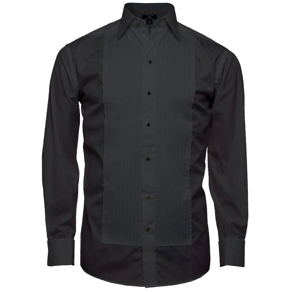 Men's Tuxedo Shirt with 1/4" Pleats and Point Collar