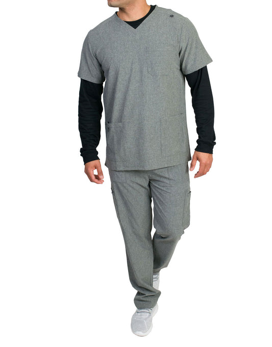 Medgear Orion Men's 4-Pocket Top Rib Knit Cuff Jogger Set