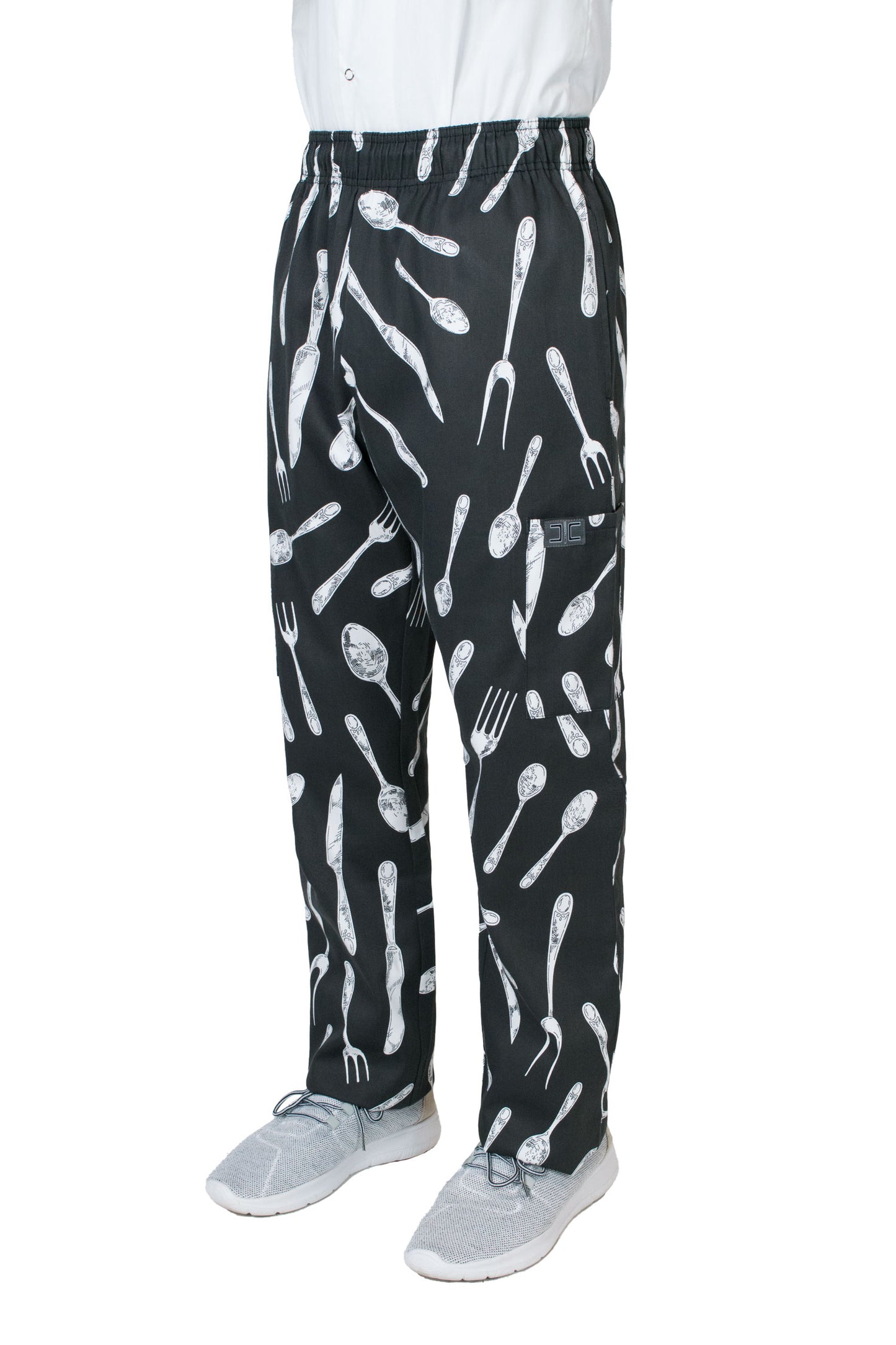 Chef Code Unisex Modern Fit Chef Pants with Cargo Pockets, Elastic Waist, Various Prints