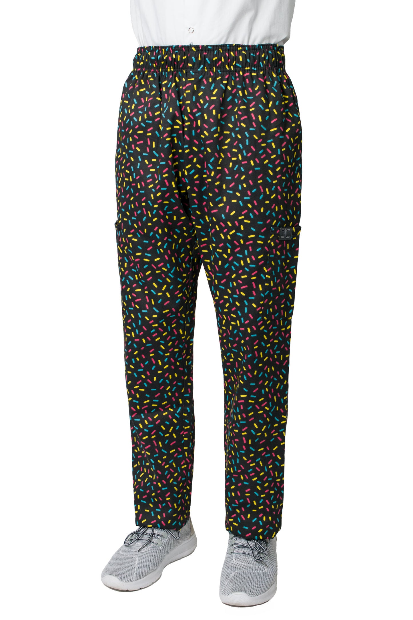 Chef Code Unisex Modern Fit Chef Pants with Cargo Pockets, Elastic Waist, Various Prints