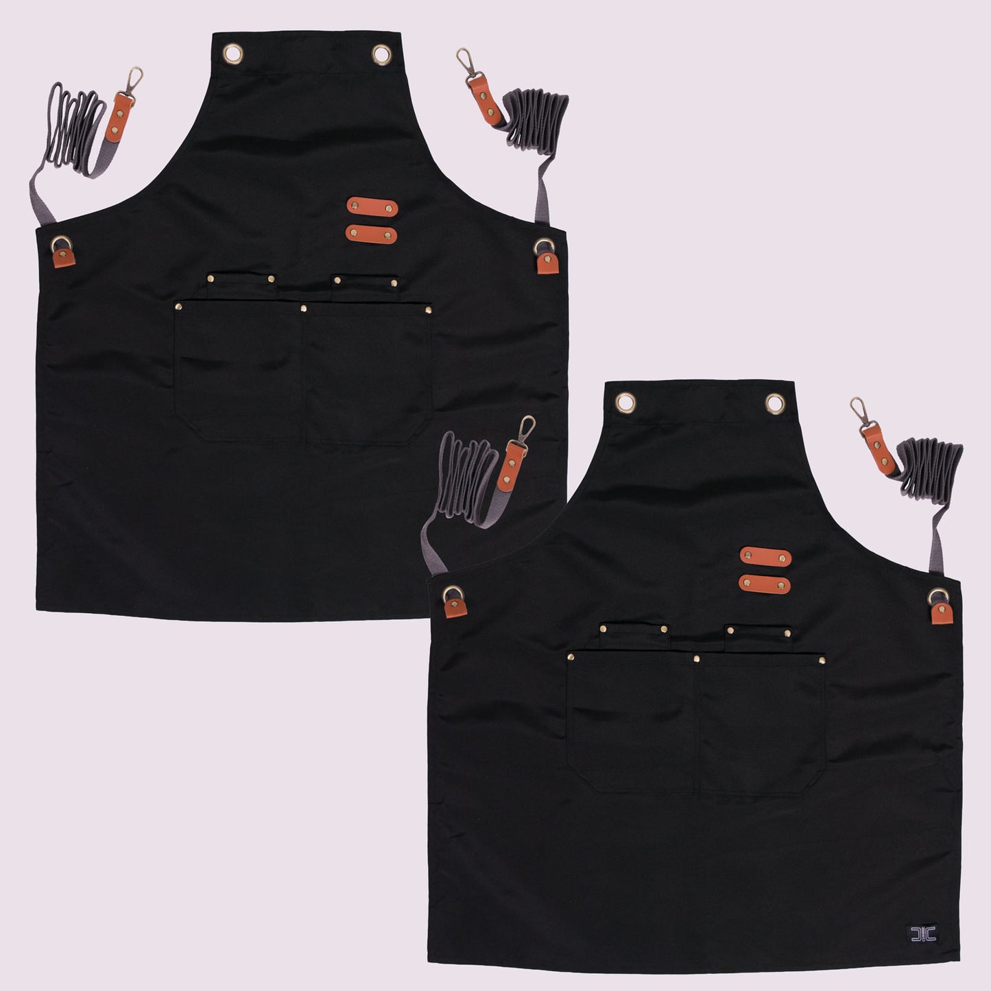 Chef Code 2-PACK CrossBack Multi-purpose Utility Apron with Adjustable Straps, Liquid Repellent