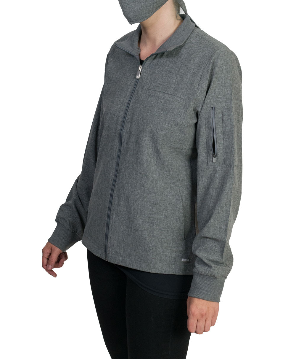 Medgear Women's Lily Scrubs Jacket with Full Zipper and Ribbed Cuffs