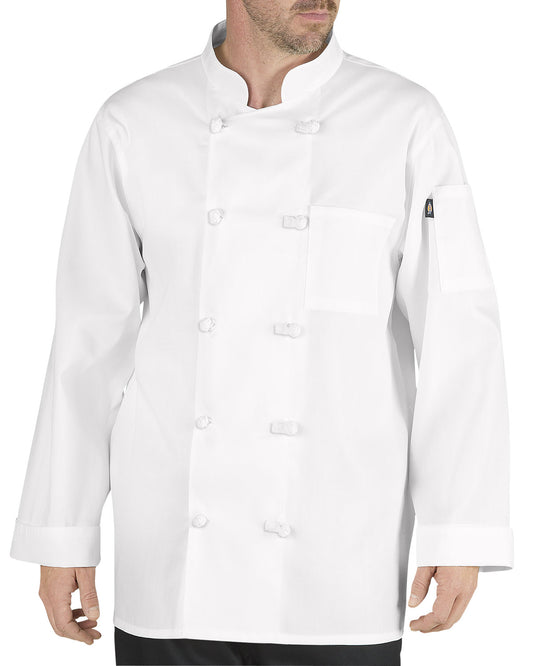 Dickies Francesco Classic Chef Coat w/ Cloth Knot Buttons