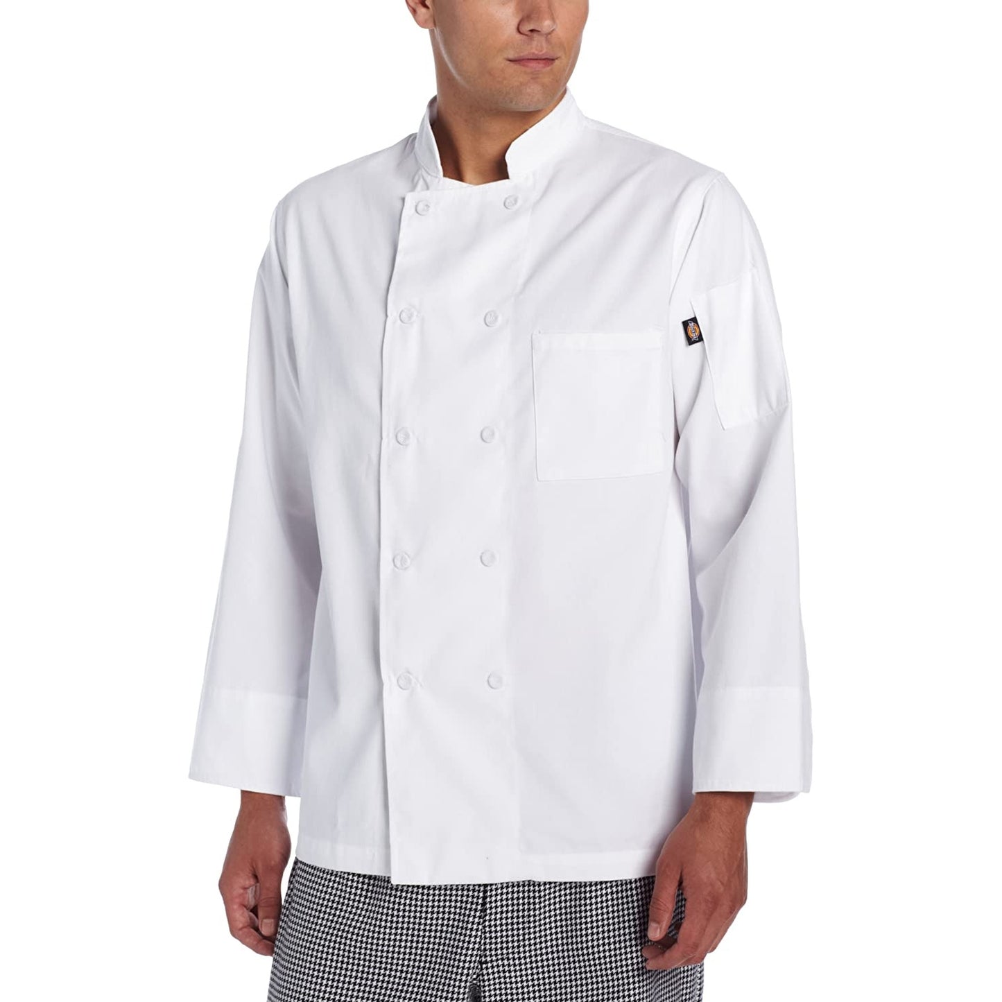 Dickies Chef Coat Long Sleeve with Cloth Covered Buttons