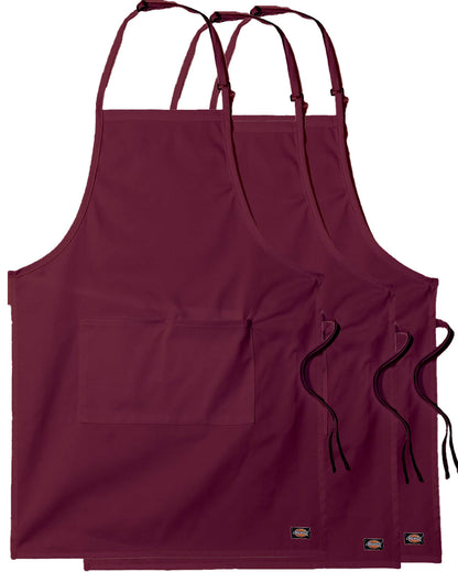 Dickies 3-Pack 34" Adjustable Bib Apron with Center Pocket