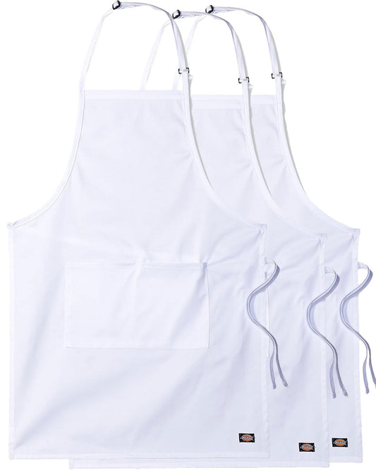 Dickies 3-Pack 34" Adjustable Bib Apron with Center Pocket