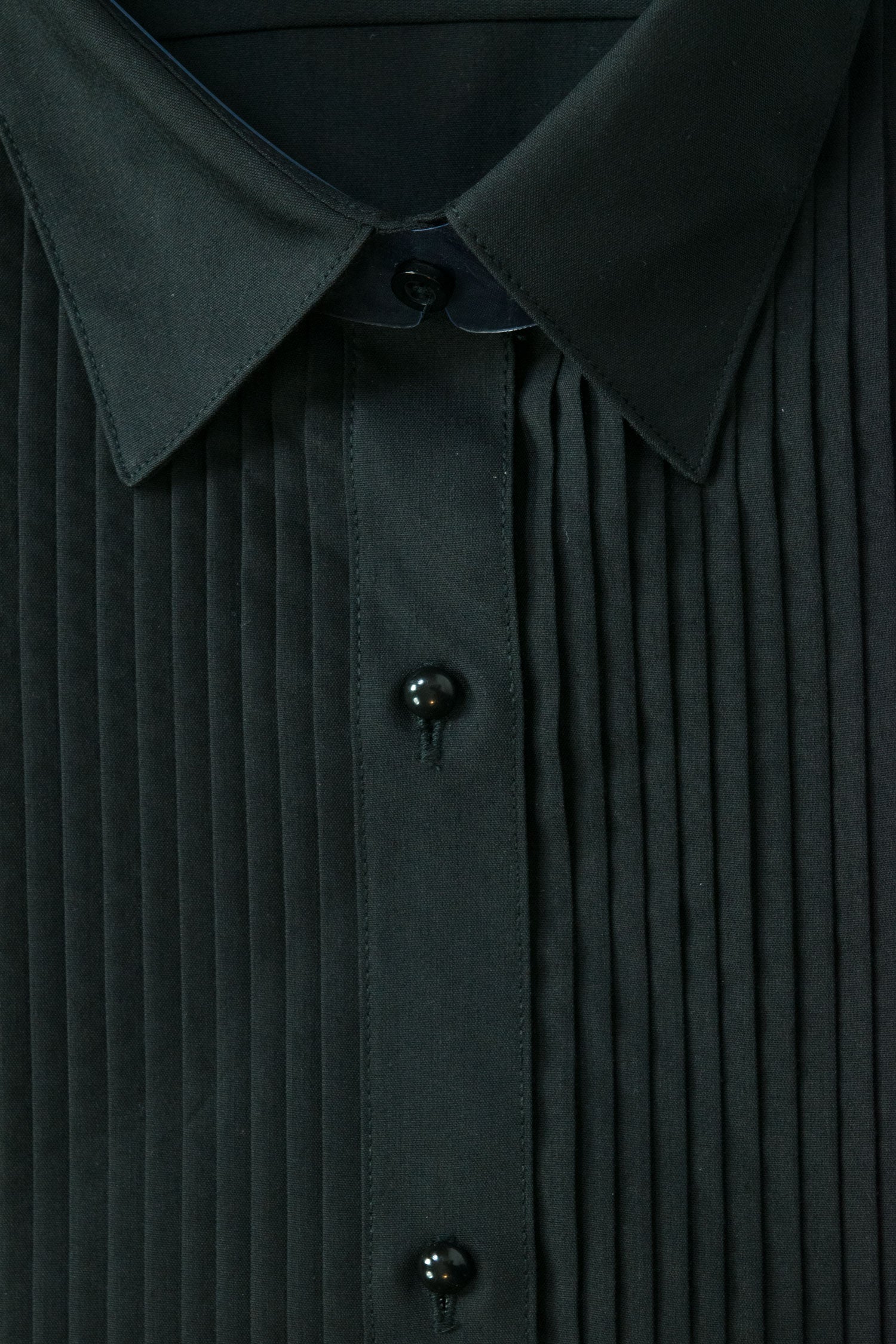 Men's Tuxedo Shirt with 1/4" Pleats and Point Collar Black / 3XL Men's Tuxedo Shirt with 1/4" Pleats and Point Collar Black / 3XL