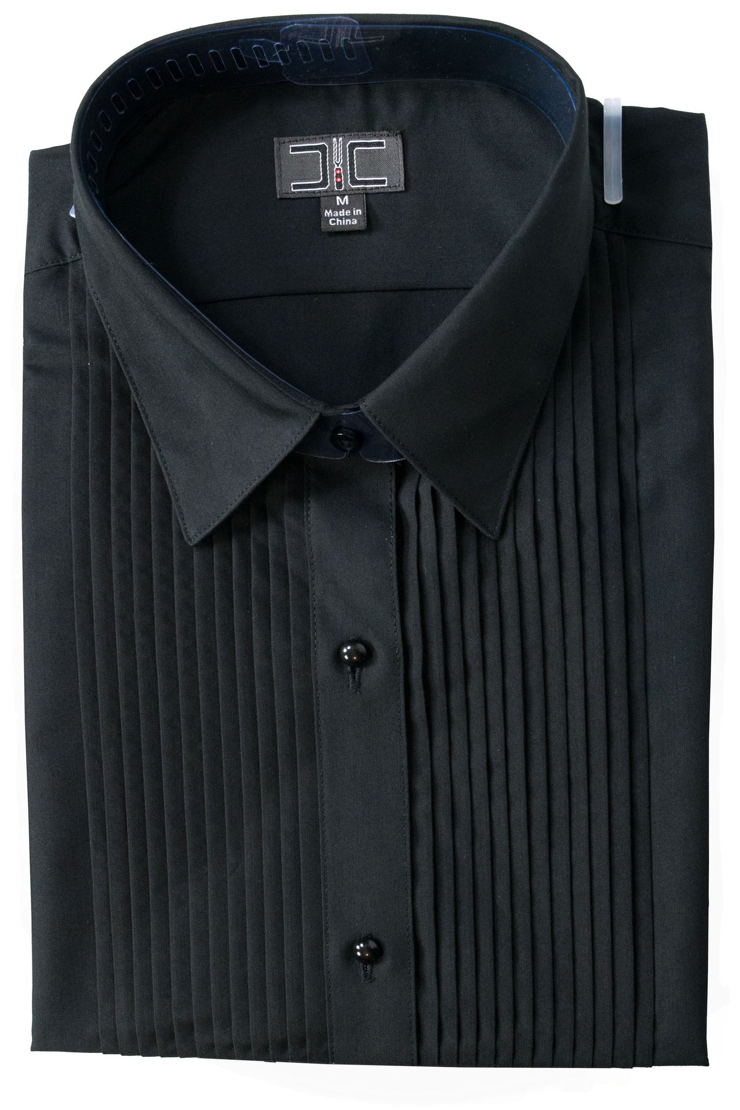 Women's Tuxedo Shirt with 1/4" Pleats and Point Collar