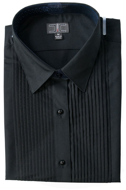 Women's Tuxedo Shirt with 1/4" Pleats and Point Collar