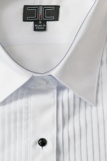 Women's Tuxedo Shirt with 1/4" Pleats and Point Collar