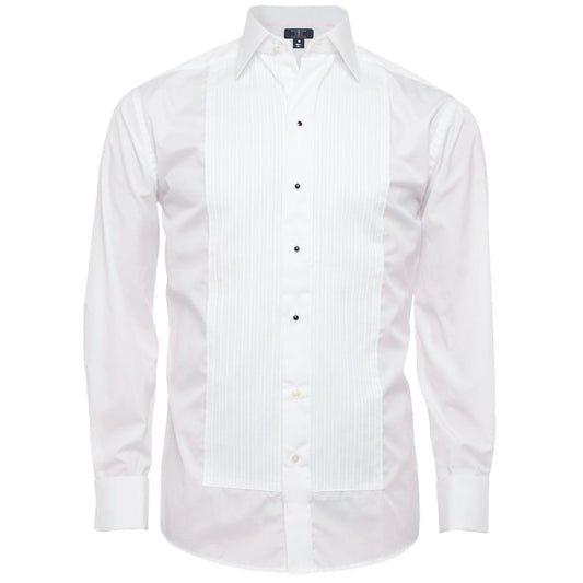 Men's Tuxedo Shirt with 1/4" Pleats and Point Collar