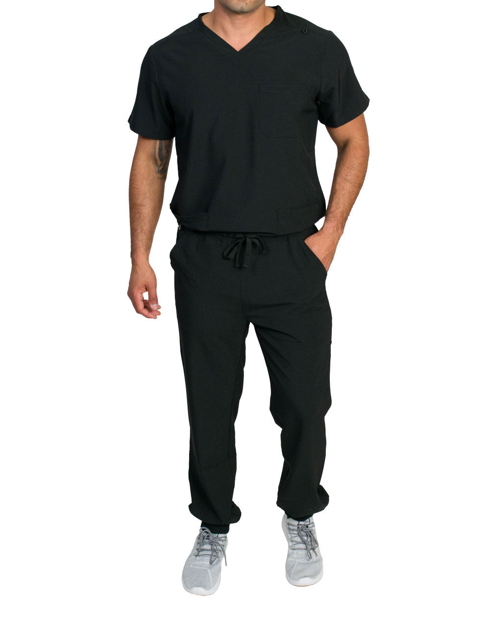 Medgear Orion Men's 4-Pocket Top Rib Knit Cuff Jogger Set
