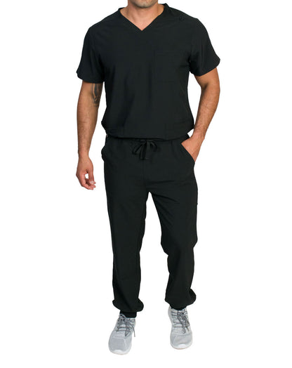 Medgear Orion Men's 4-Pocket Top Rib Knit Cuff Jogger Set