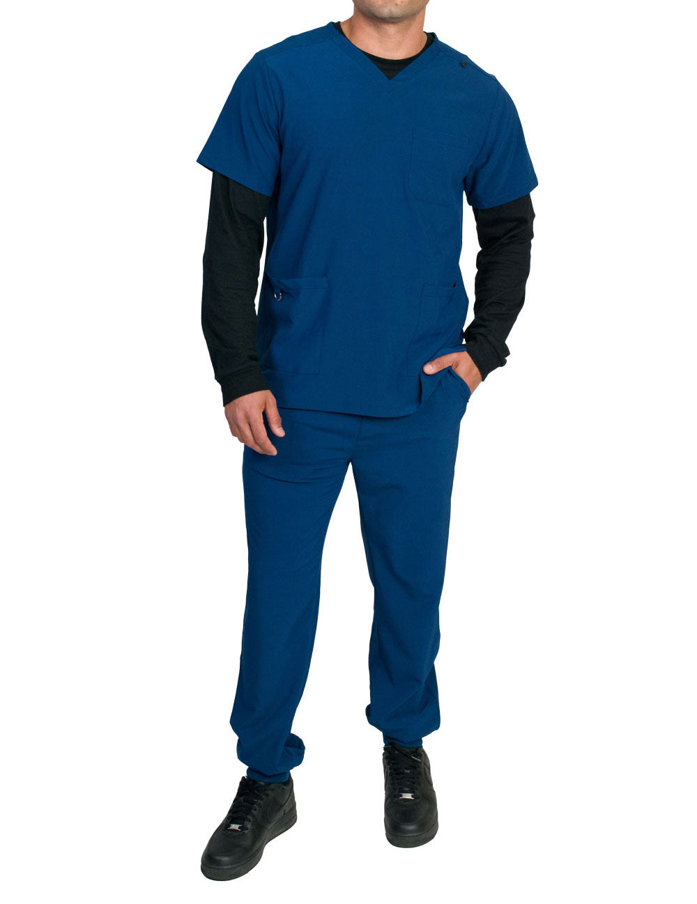 Medgear Orion Men's 4-Pocket Top Rib Knit Cuff Jogger Set