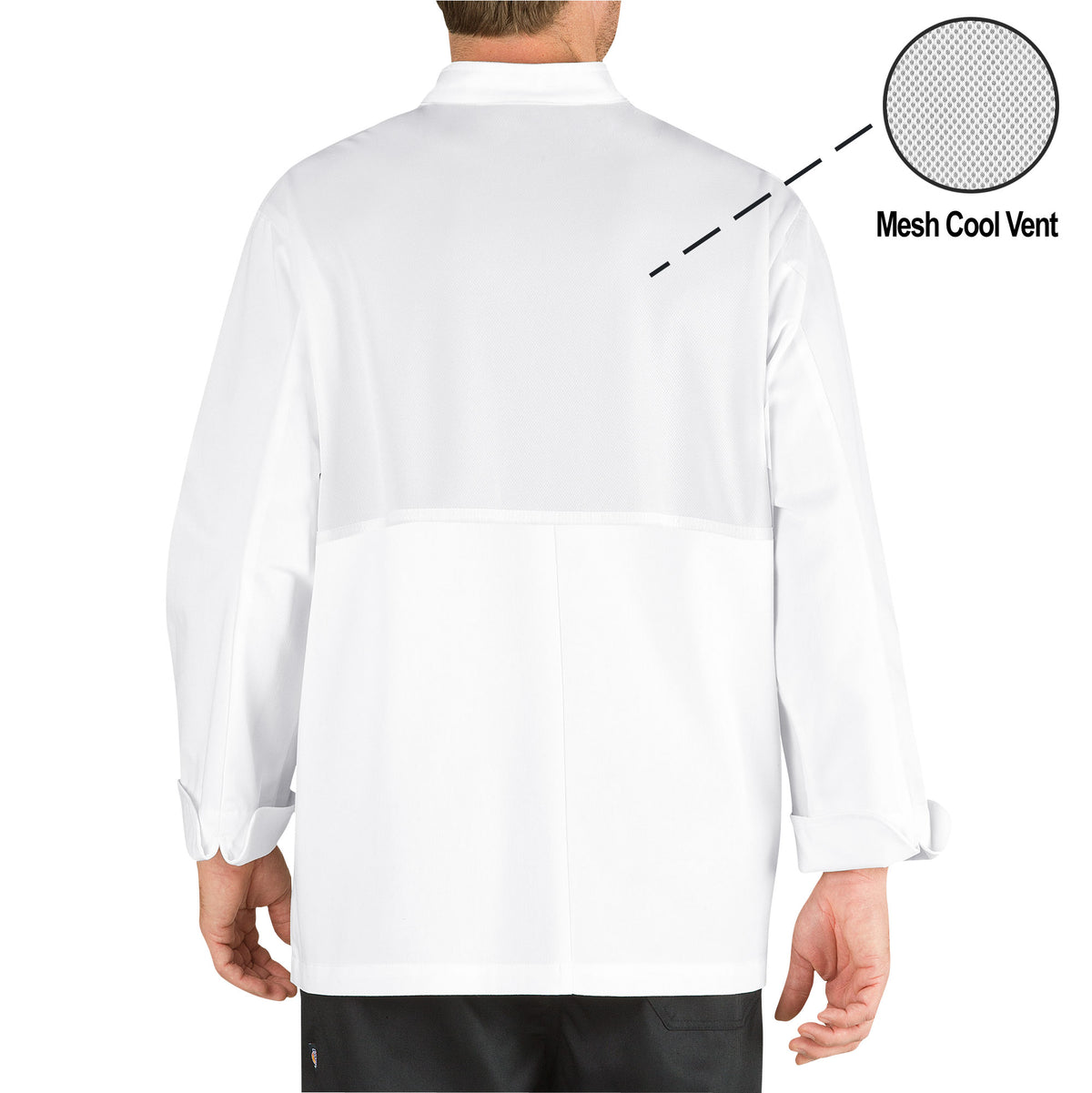 Chef Code Chef Jackets Chef Code Cool Breeze Chef Coat with Long-Sleeves and Mesh Vent Inlay ...