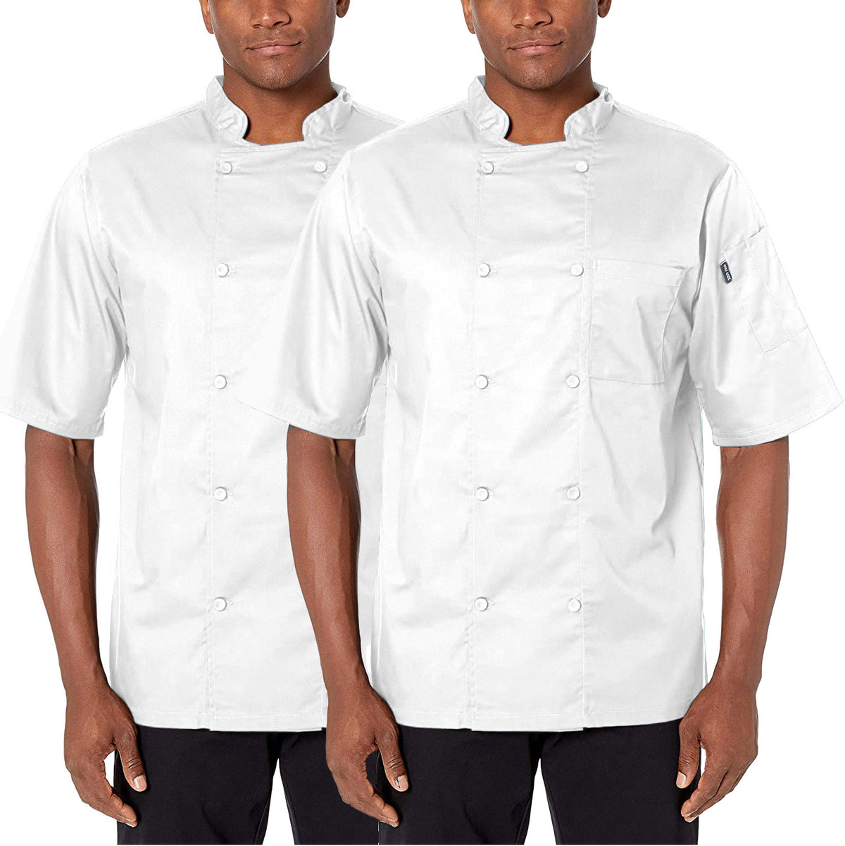 Chef Code Chef Jackets 2-PACK Chef Code Cool Breeze Chef Coat with Short-Sleeves and Mesh Ven ...