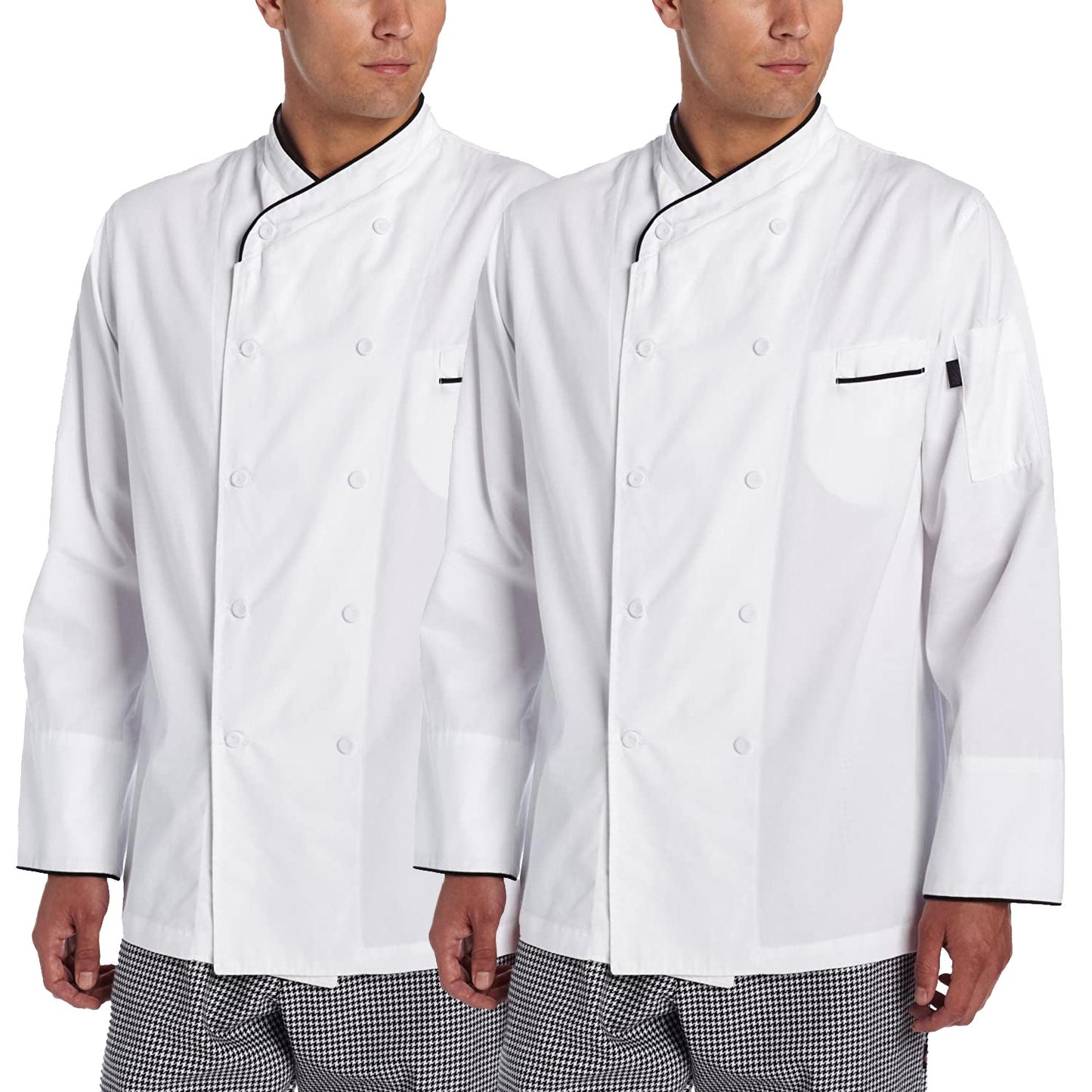 2-Pack Chef Code Executive Chef Coat Unisex 100% Premium Cotton