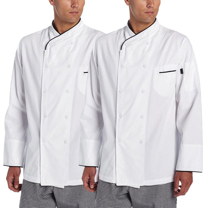 2-Pack Chef Code Executive Chef Coat Unisex 100% Premium Cotton