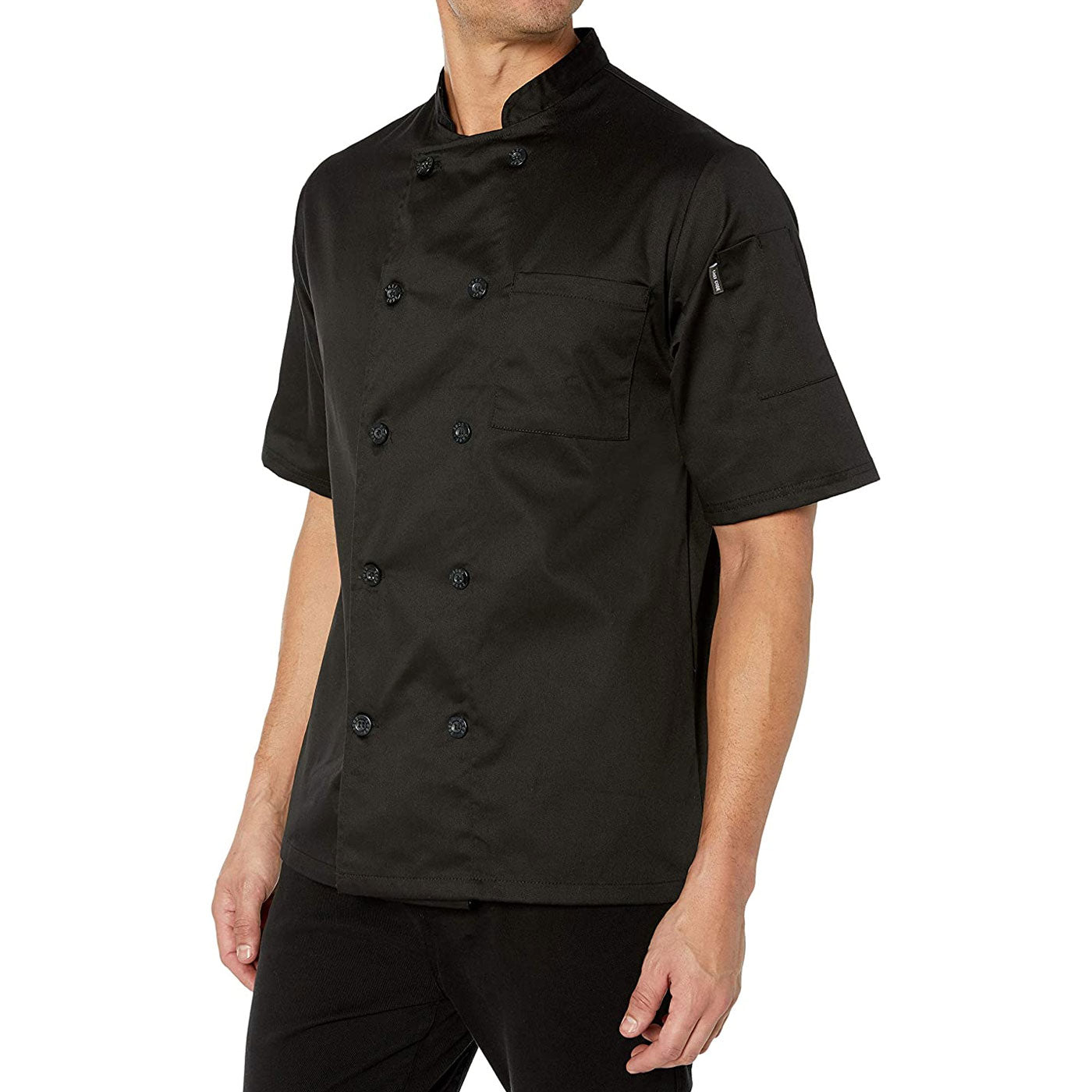 Chef Code Basic Short Sleeve Chef Coat with Pearl Buttons, Chef Jacket CC124