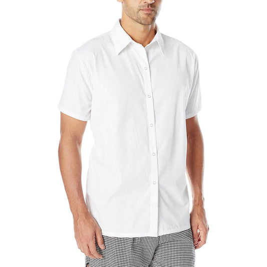 Chef Code Work Shirt, Plain Front with Snap Front Closures