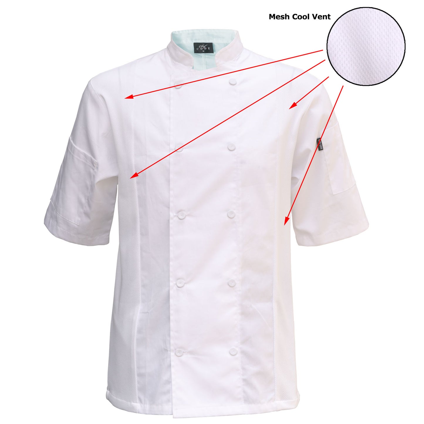 Chef Code Cool Breeze Side Vent Chef Coat