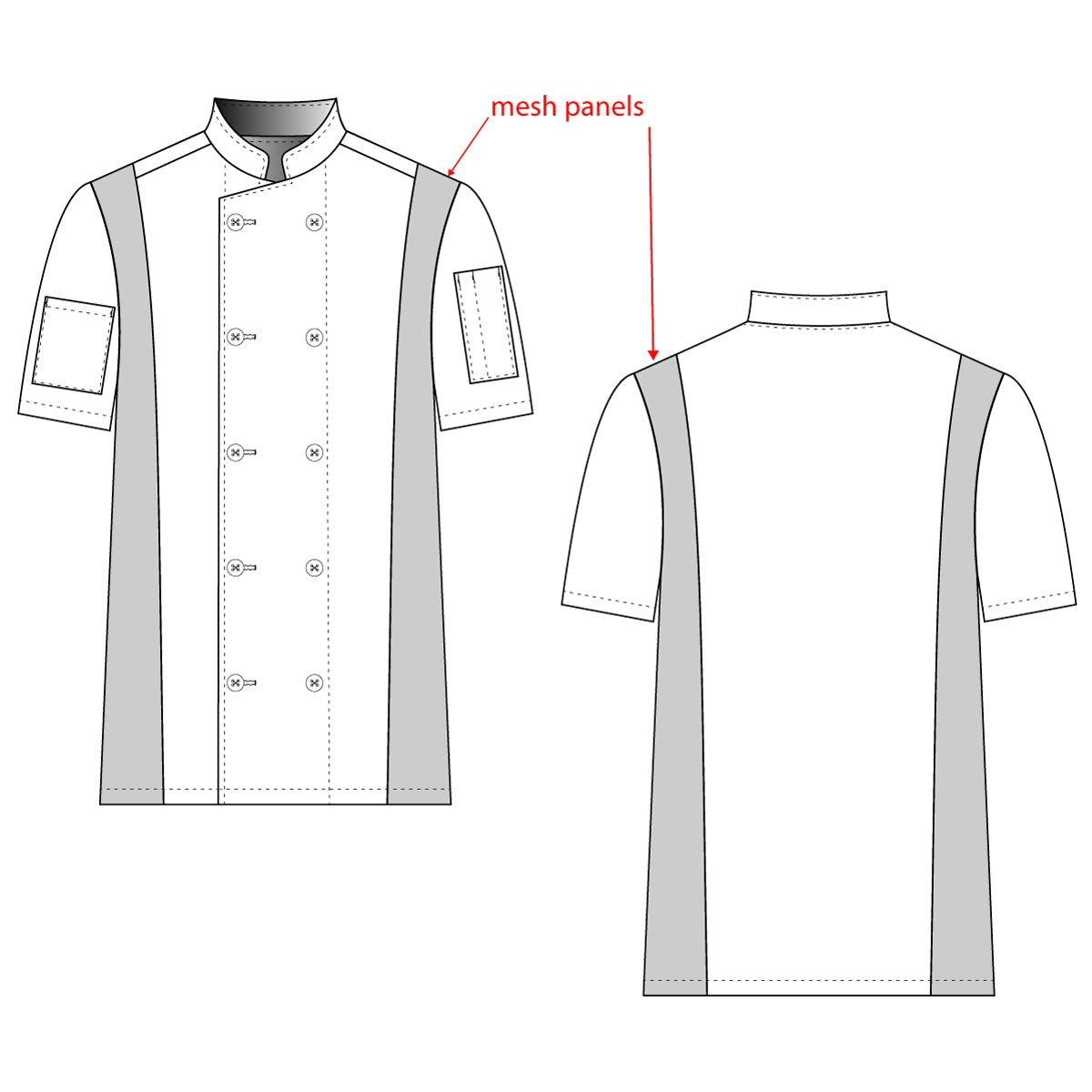 Chef Code Chef Jackets Chef Code Cool Breeze Side Vent Chef Coat – Pacuniforms.com
