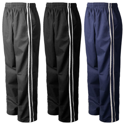 Chef Code Chef Pants, Classic Baggy with Elastic Waist, Drawstring and Stripe Detail