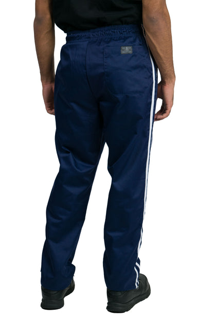 Chef Code Chef Pants, Classic Baggy with Elastic Waist, Drawstring and Stripe Detail