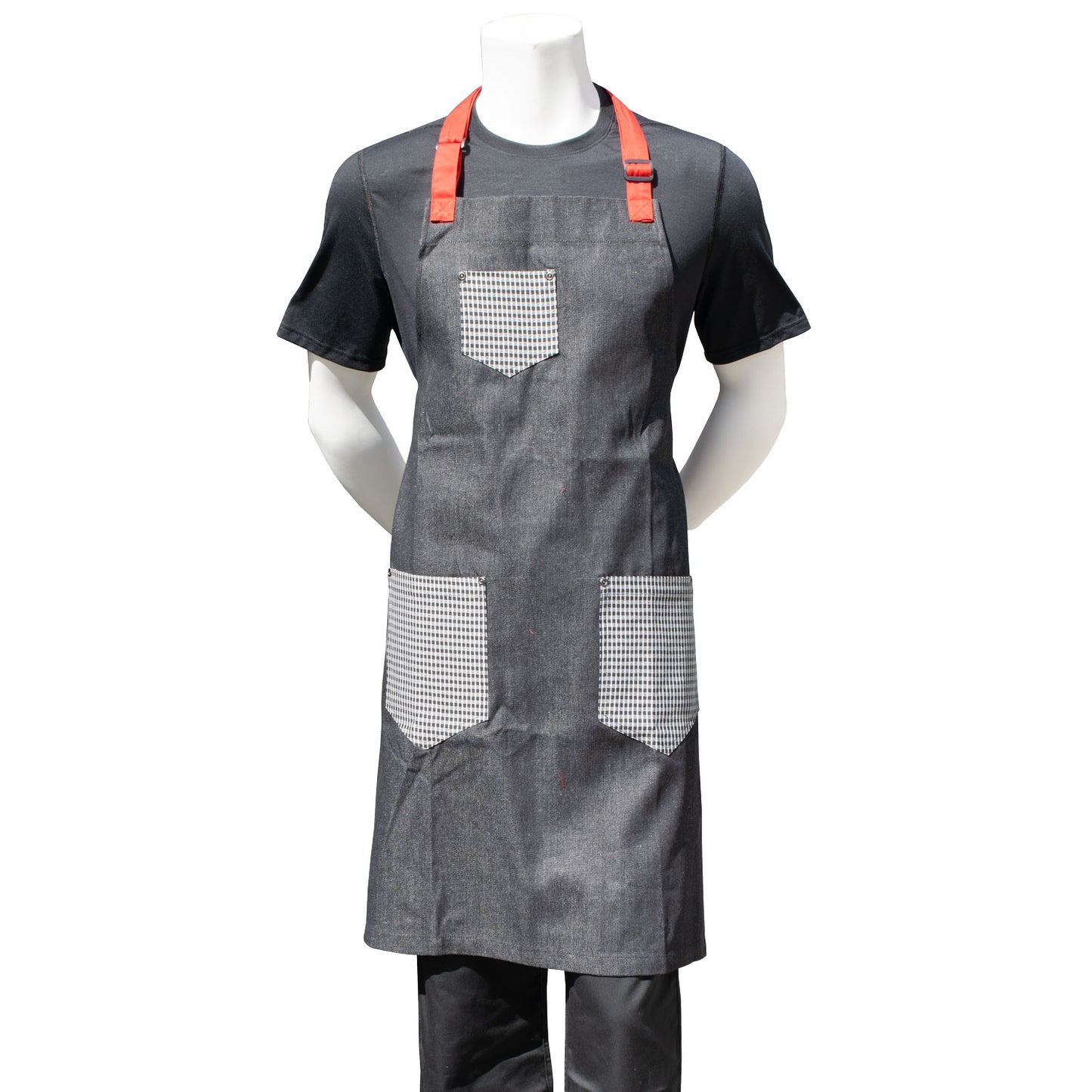 Chef Code 34" Long Denim Apron with Adjustable Neck