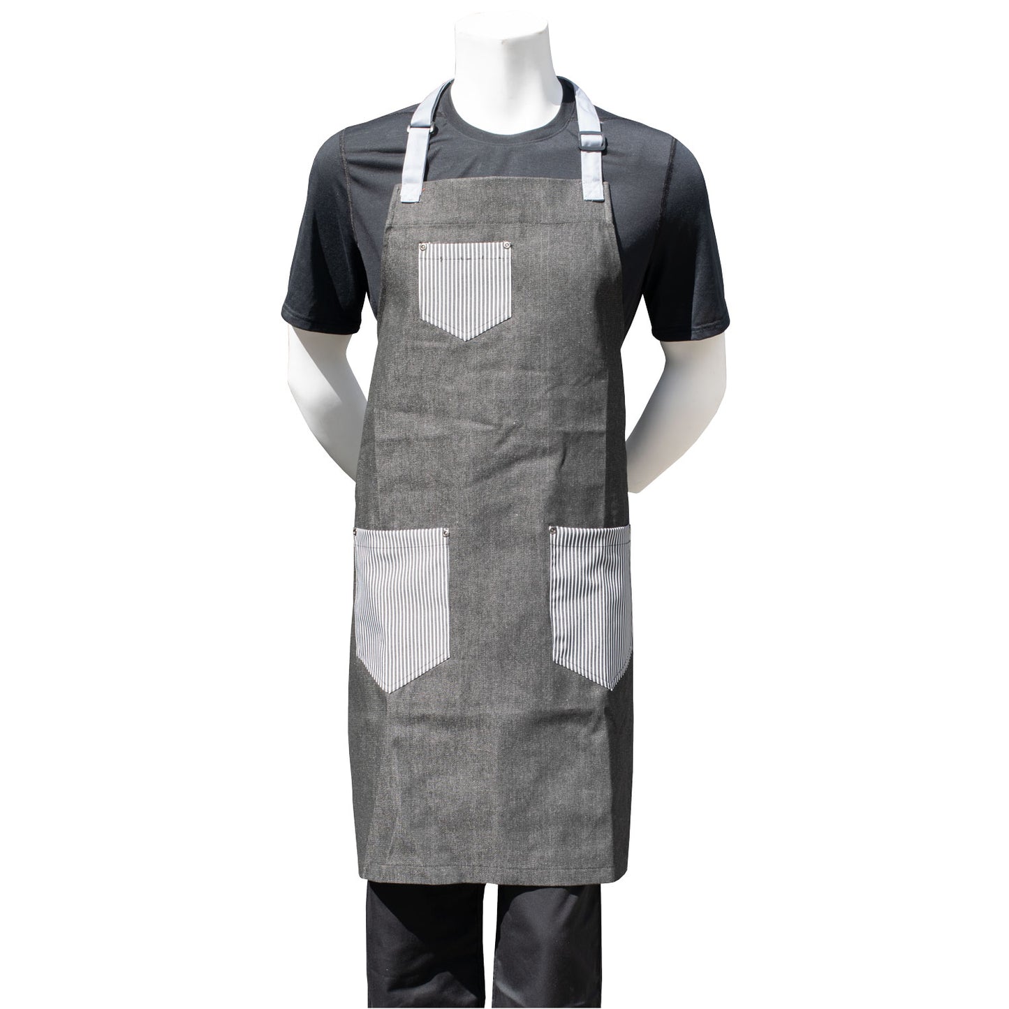 Chef Code 34" Long Denim Apron with Adjustable Neck
