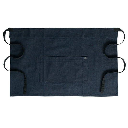 Chef Code 22" Denim Waist Apron with Large 3-section Pocket
