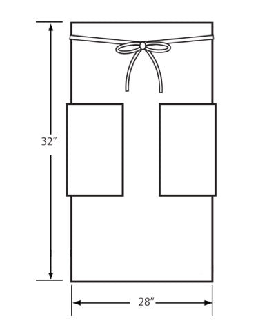 Dickies 3-Pack Full Bistro Apron 32" Long with 2 Pockets