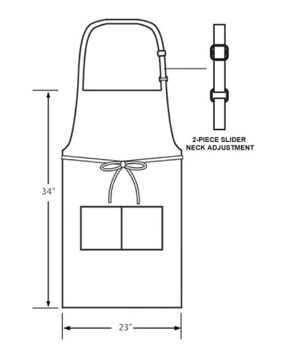 Dickies 3-Pack 34" Adjustable Bib Apron with Center Pocket