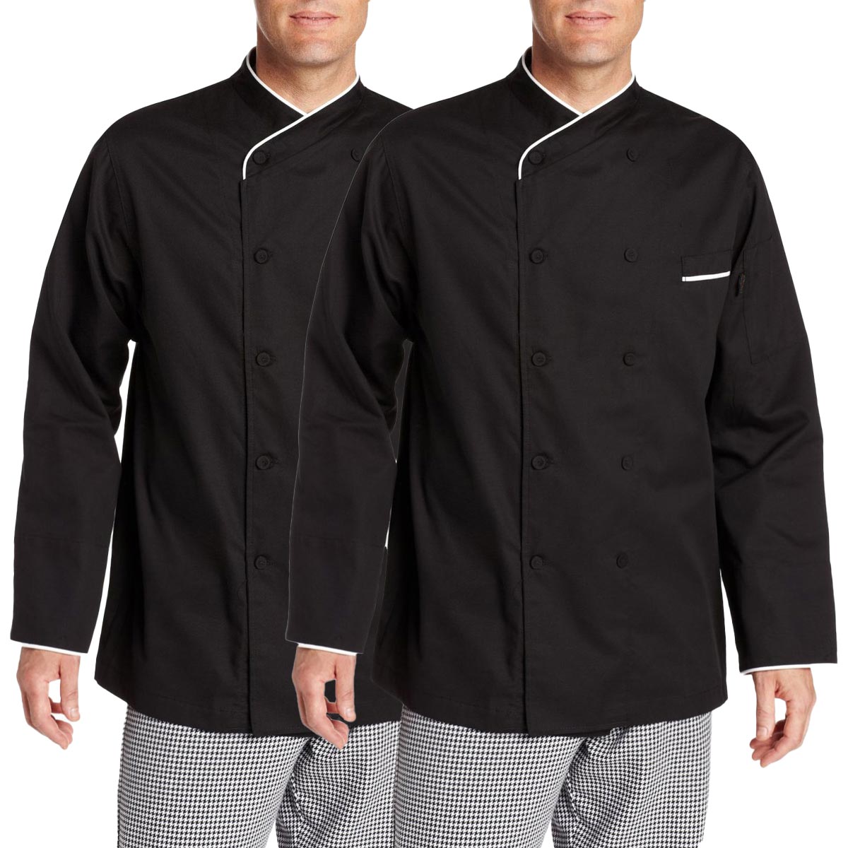 2-Pack Chef Code Executive Chef Coat Unisex 100% Premium Cotton