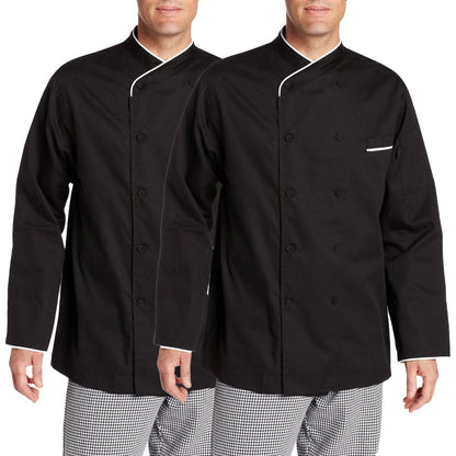 2-Pack Chef Code Executive Chef Coat Unisex 100% Premium Cotton