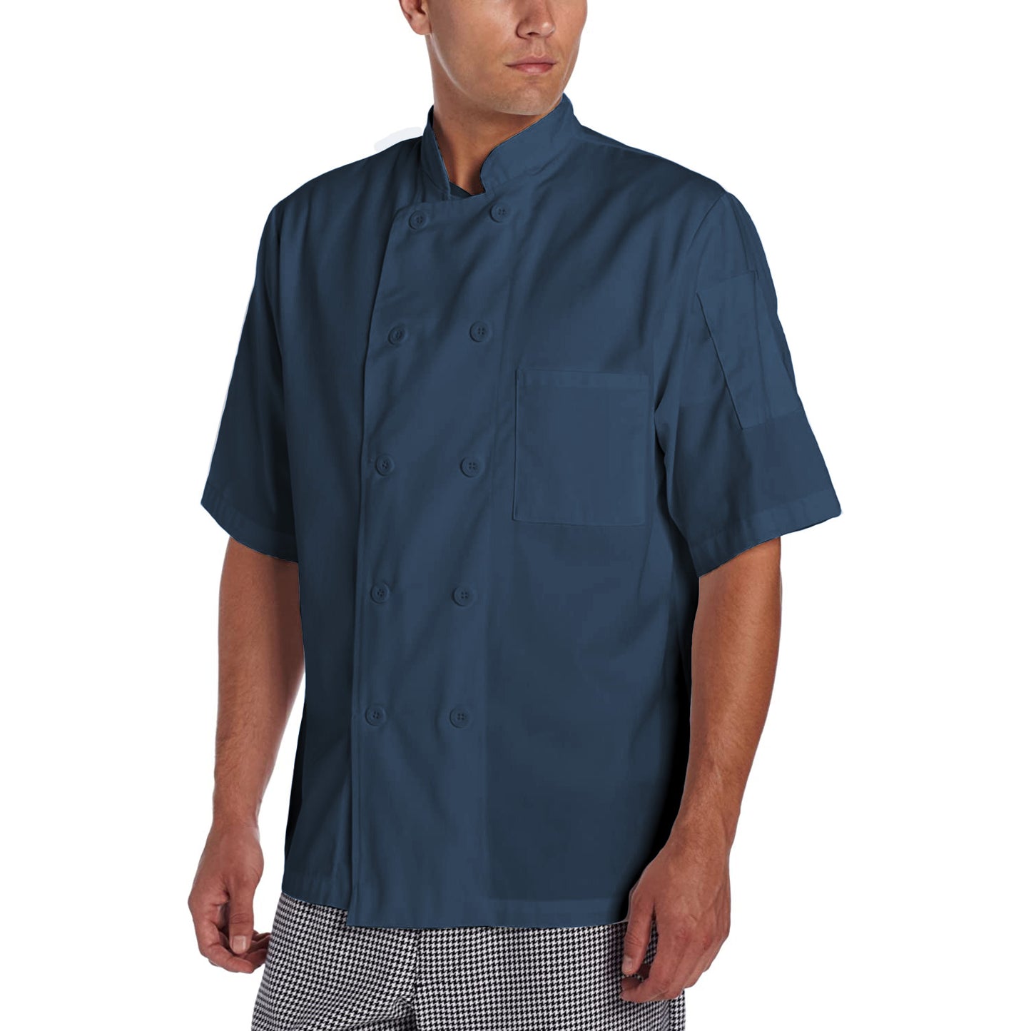Chef Code Basic Short Sleeve Chef Coat with Pearl Buttons, Chef Jacket CC124