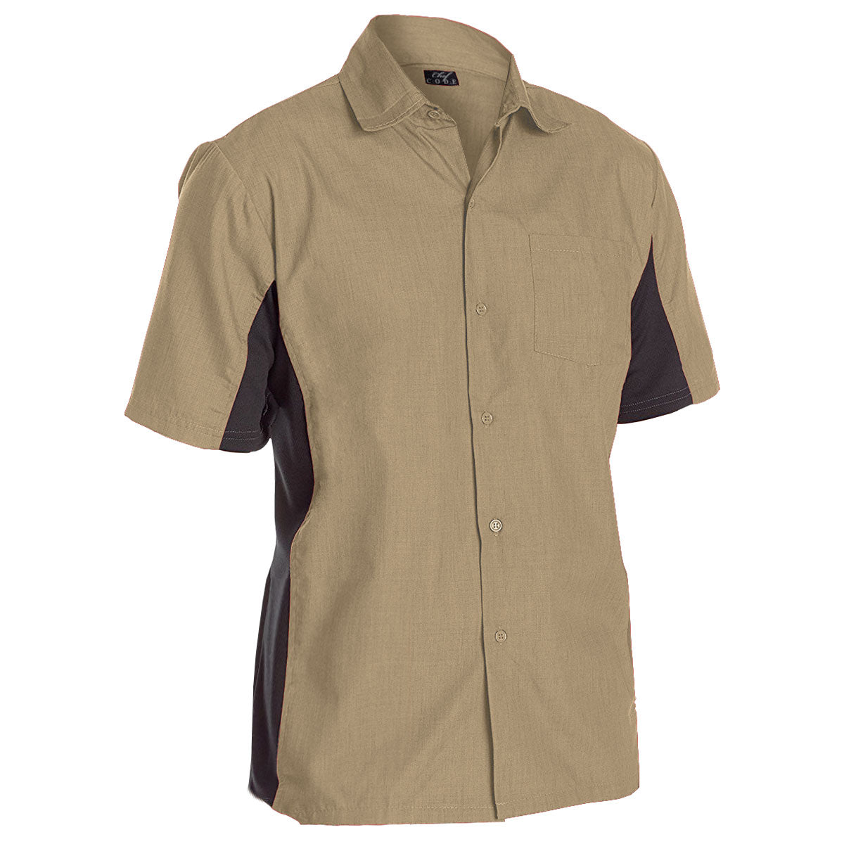 Chef Code Utility Work Shirt with Button Front and Vent Side Panels