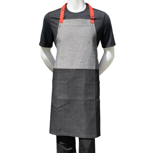 Chef Code 34" Denim Apron with 2-Pockets and Adjustable Neck