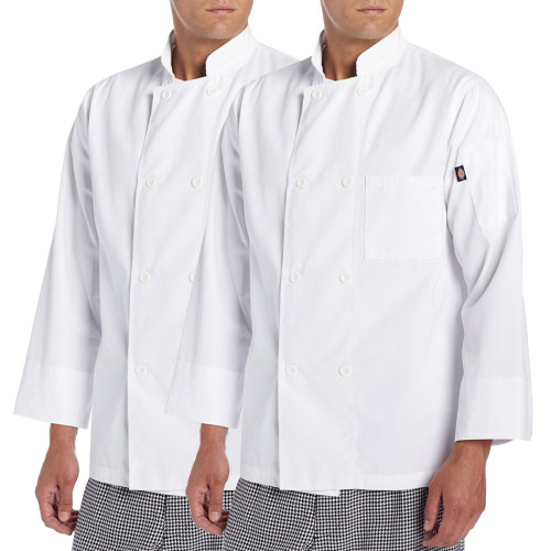 2-PACK Dickies 8 Button Basic Chef Coat / Jacket