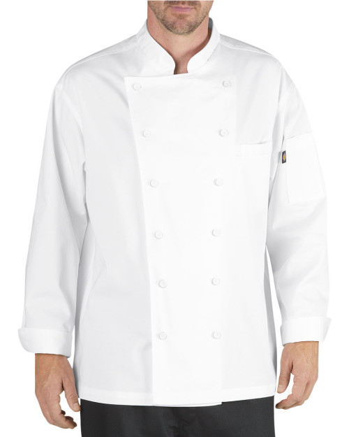Dickies Lorenzo Executive Chef Coat with Cloth Covered Buttons