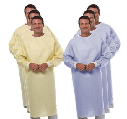 3-PACK Medgear Unisex Isolation Gown Reusable/Washable
